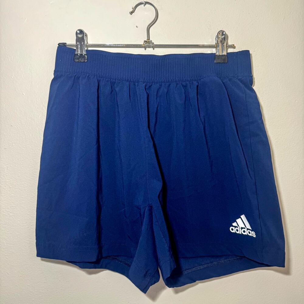 Adidas Royal Blue Aeroready Running Shorts Performance Athletic Gym Sma